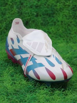 adidas Predator Elite Tongue FG - White/Blue/Pink