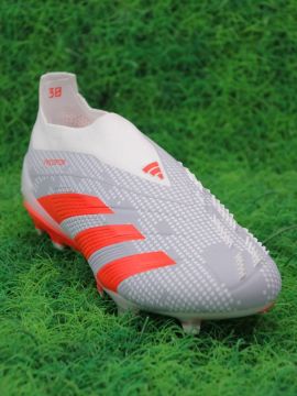 adidas Predator Elite Laceless FG - Gray/Red/White