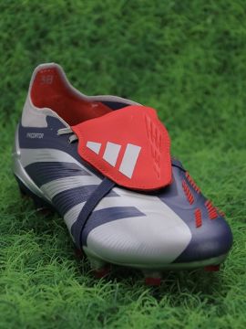 adidas Predator Elite Fold-over Tongue FG Roteiro - Silver/Tech Indigo/Vivid Red