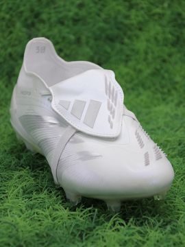 adidas Predator Elite Fold-over Tongue FG Pearlized - White/Silver Metallic