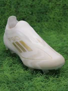 Adidas F50 Elite Laceless FG Day Spark - White/Gold Metallic